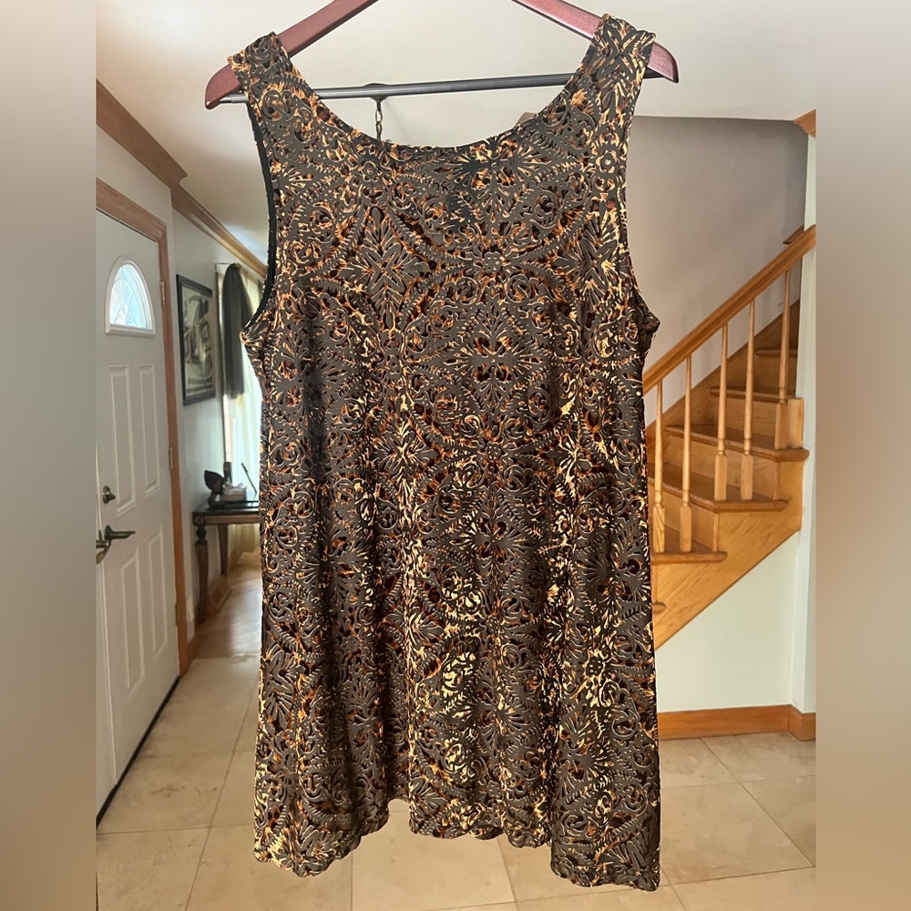 Velvet Burnout Shift Mini Dress